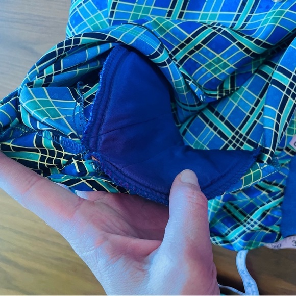 Vintage plaid gold button long sleeve blouse - Picture 6 of 13